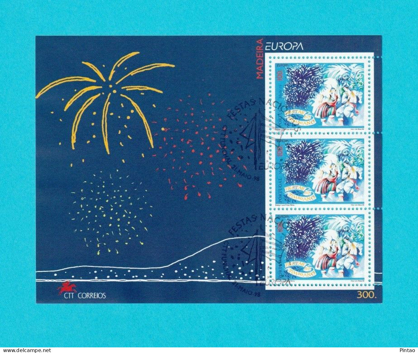 PTB1712- PORTUGAL (MADEIRA) 1998 Nº 197 (selos 2488)- CTO (EUROPA CEPT) - Hojas Bloque