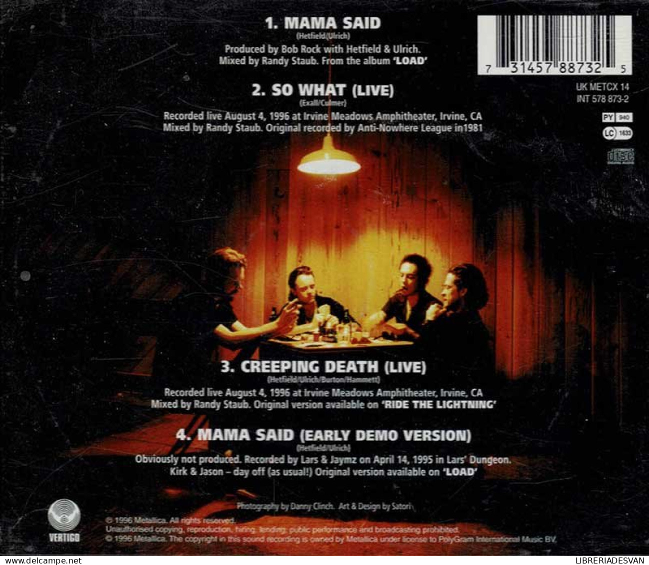 Metallica - Mama Said. Part Two. CD - Rock