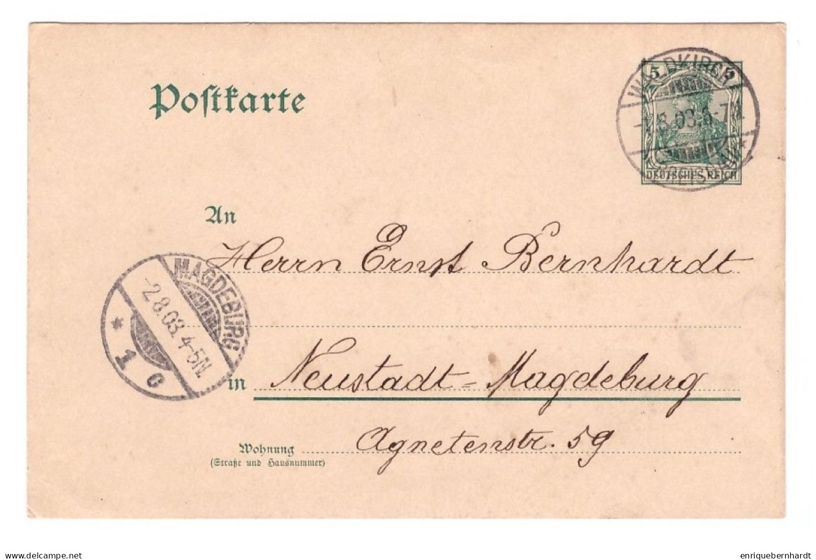 DEUTSCHLAND // POSTKARTE // 1903 - Autres & Non Classés