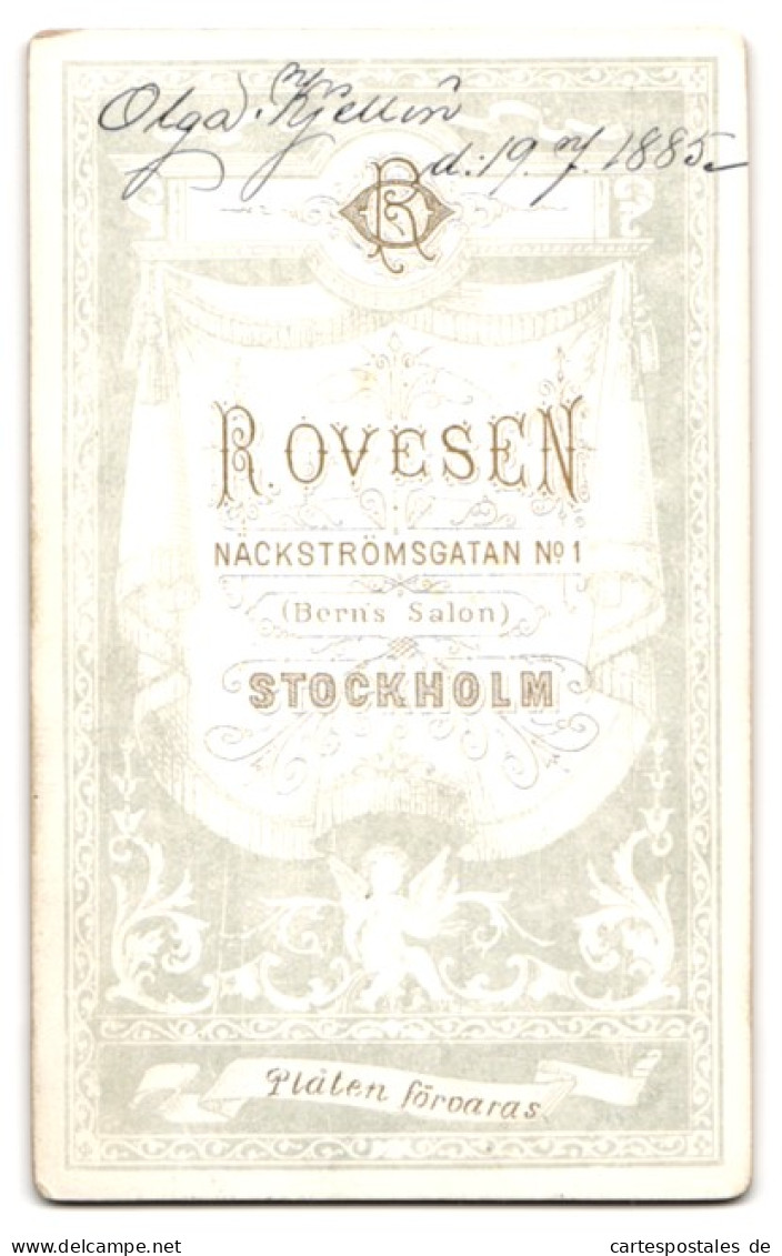 Fotografie R. Ovesen, Stockholm, Portrait Fräulein Mit Zusammengebundenem Haar  - Personnes Anonymes