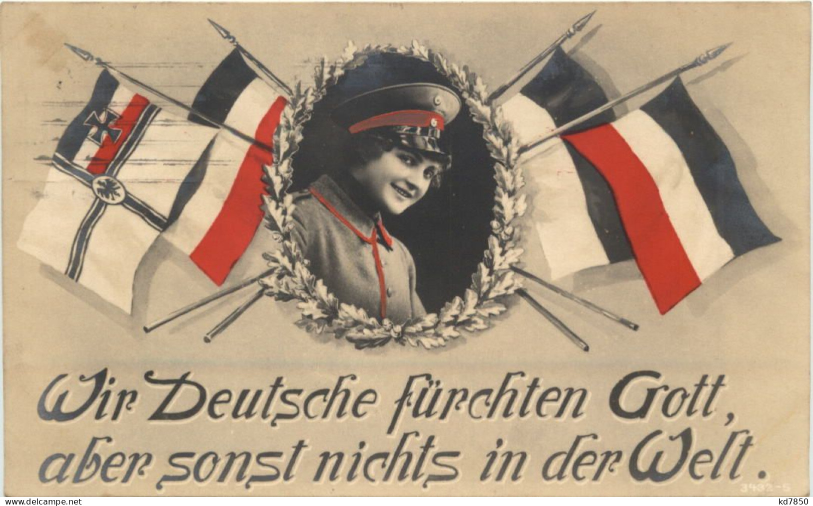 Wir Deutsche Fürchten Gott Aber Sonst Nichts - Feldpost - War 1914-18