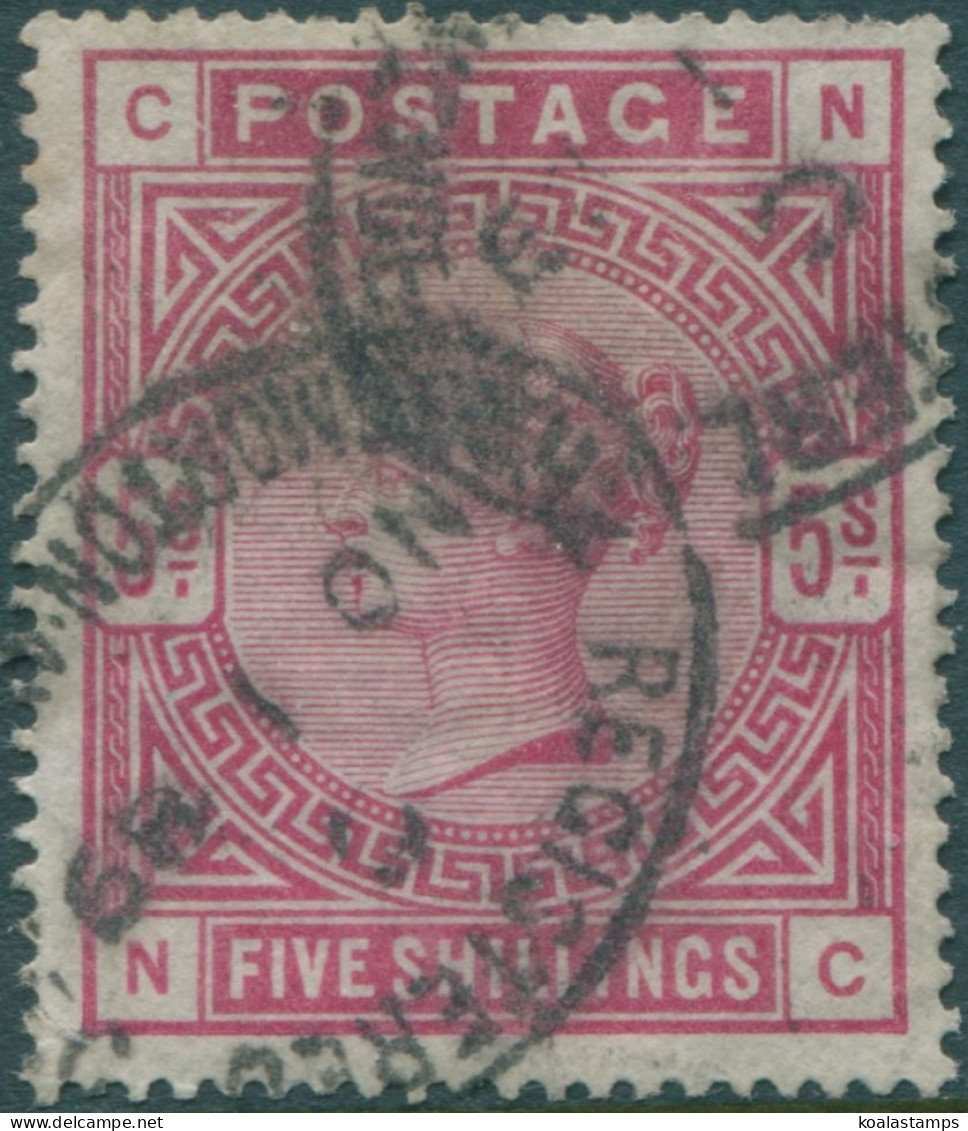 Great Britain 1883 SG181 5/- Crimson QV CNNC FU - Otros & Sin Clasificación