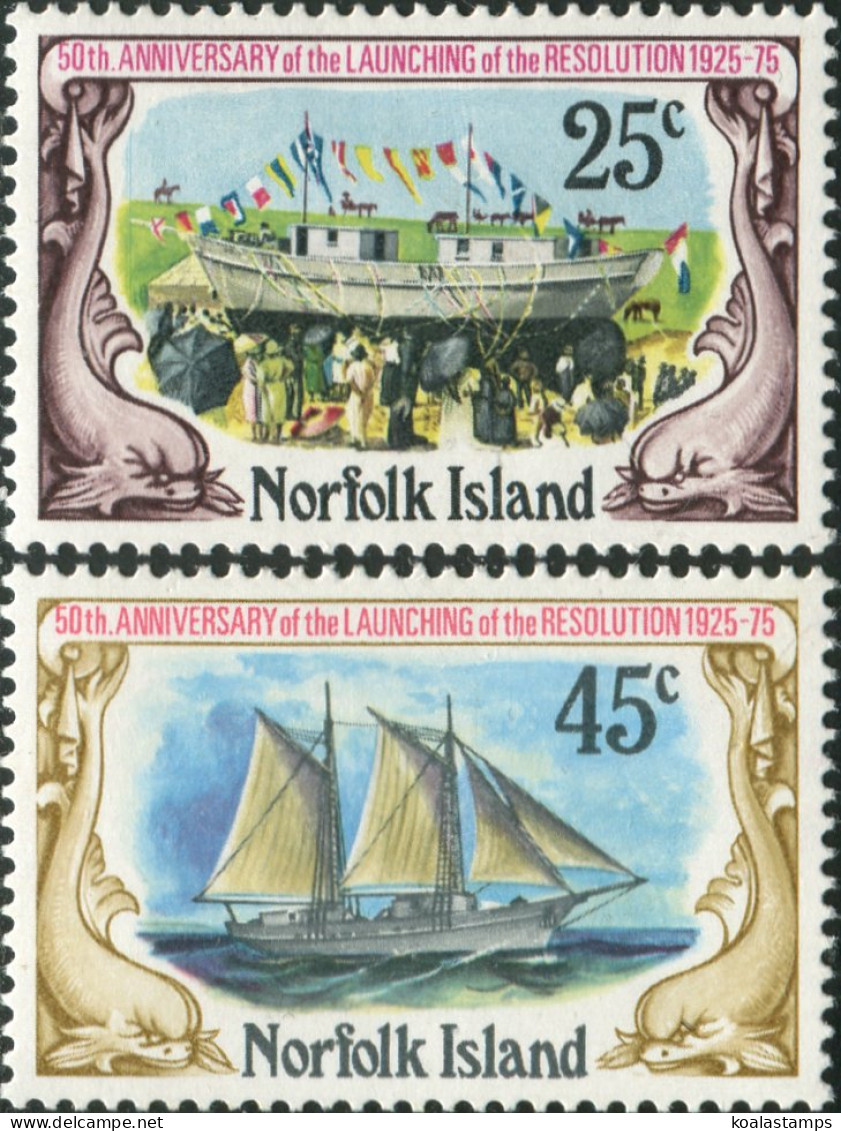 Norfolk Island 1975 SG170-171 Launching Of Resolution Set MLH - Ile Norfolk