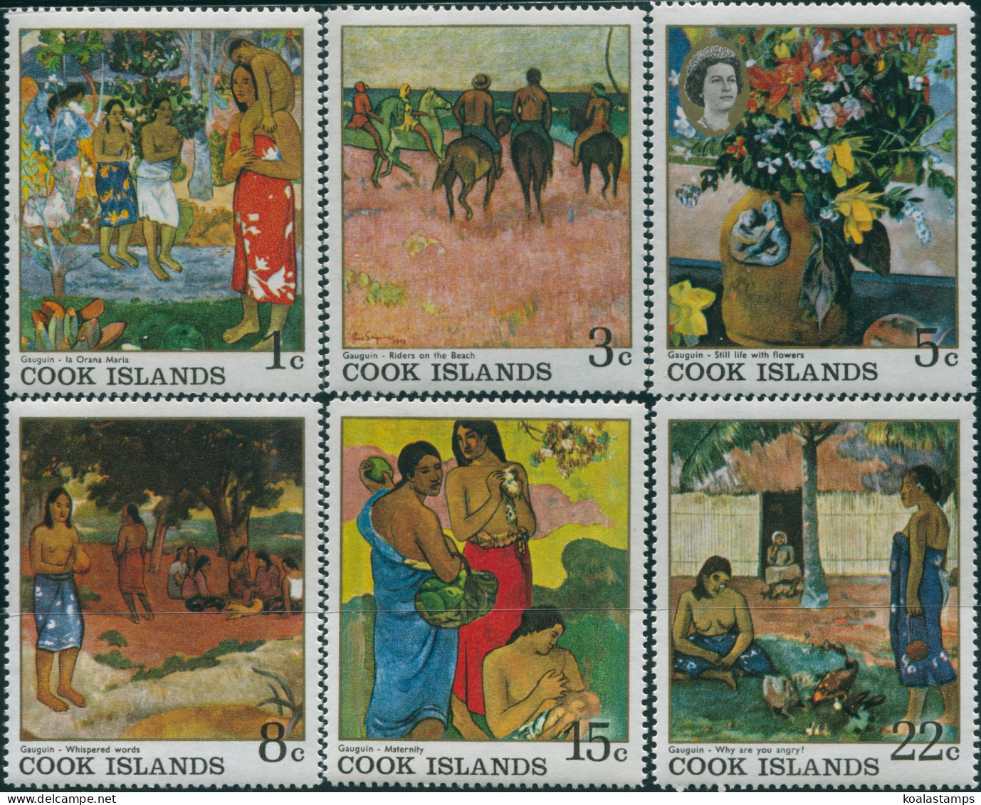 Cook Islands 1967 SG249-254 Gauguin Paintings Set MLH - Cook