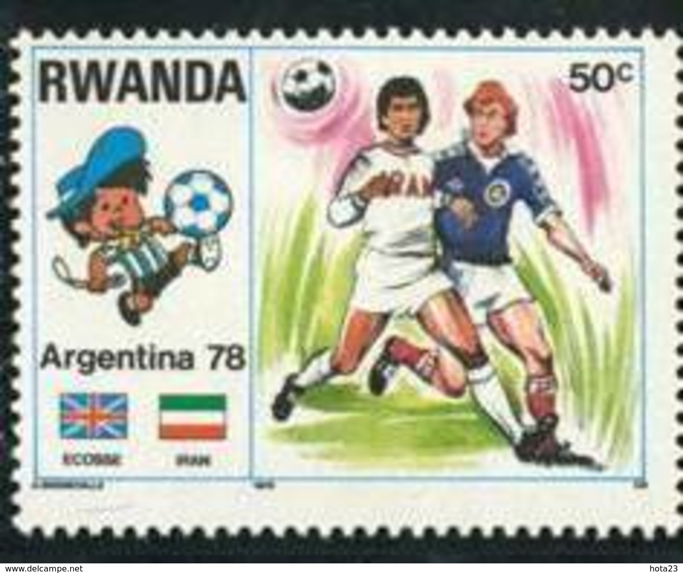 (!) Rwanda, Foot, Football, Soccer, Coupe Du Monde, World Cup MNH   ECOSSE -  IRAN - Nuevos
