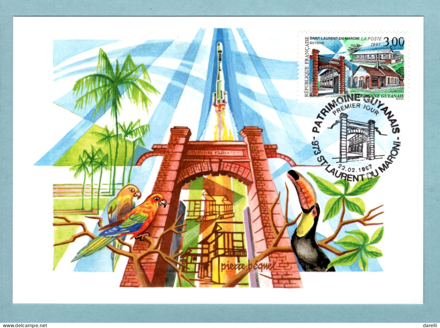 Carte Maximum 1997 - Patrimoine Guyanais - YT 3048 - 973 Saint Laurent Du Maroni - 1990-1999