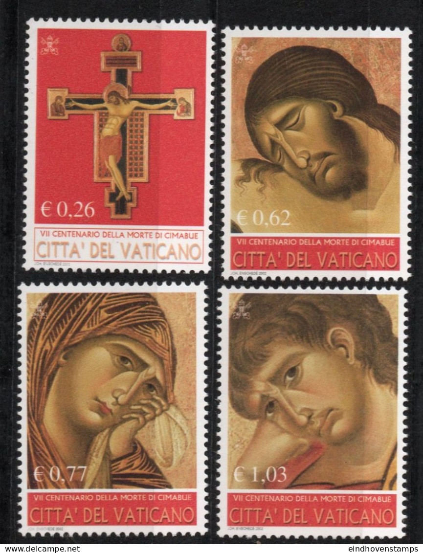 Vatican 2002 Death Of Christ By Cimabue 4 Values MNH Maria, Johannes - Neufs