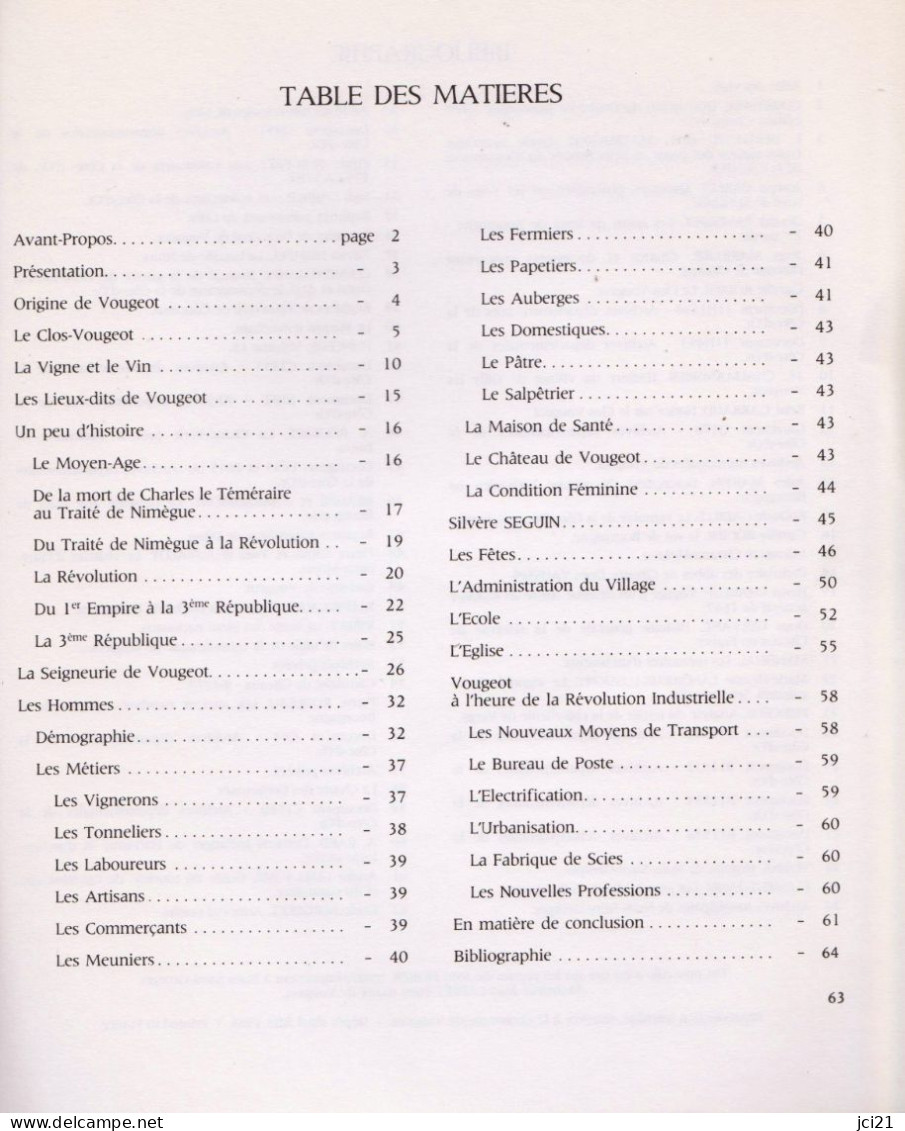 Opuscule De 63 Pages Dédicacé Sur " VOUGEOT " Par Geneviève Legros _RL207a -c - Otros & Sin Clasificación