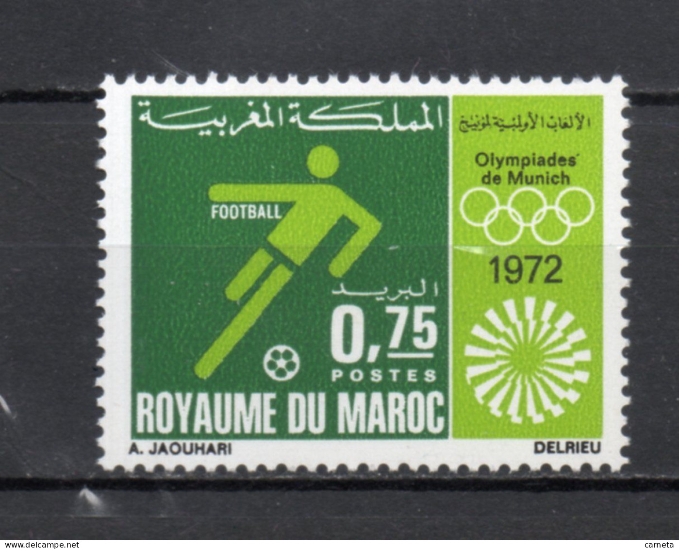 MAROC N°  644   NEUF SANS CHARNIERE  COTE  0.80€    JEUX OLYMPIQUES MUNICH FOOTBALL - Marruecos (1956-...)