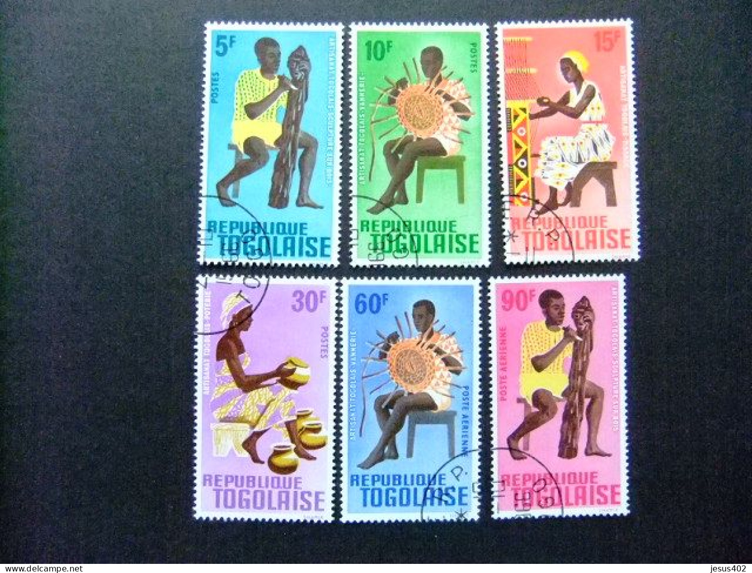 55 TOGO REPUBLIQUE TOGOLAISE 1966 / TRAJES Y DANZAS / YVERT 499 /04 PA 59 / 60 FU - Togo (1960-...)