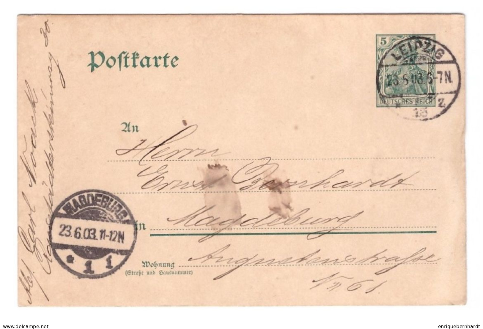 DEUTSCHLAND // POSTKARTE // 1903 - Autres & Non Classés