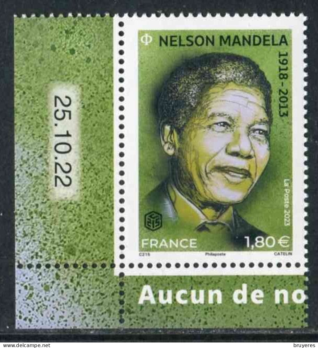 TIMBRE** De 2023 Gommé En Coin De Feuille Illustré "1,80 € - NELSON MANDELA" Avec Date 25.10.22 - Ongebruikt