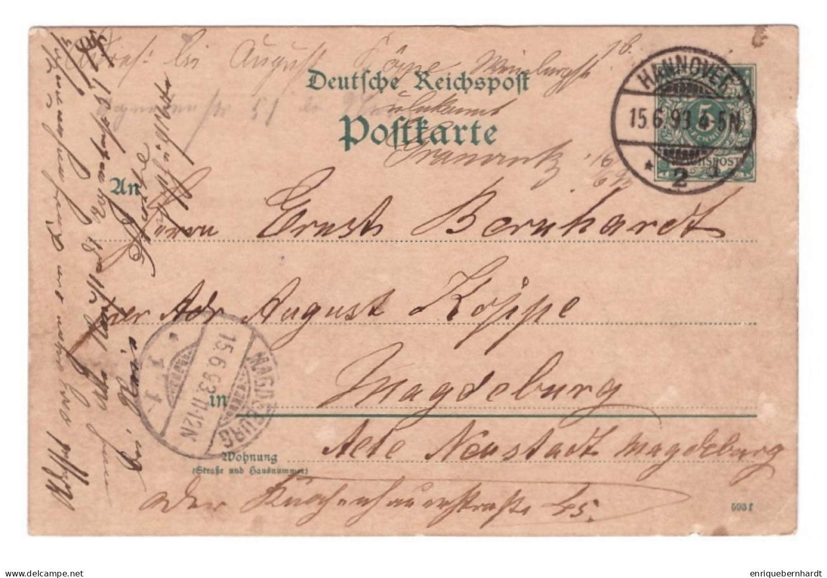 DEUTSCHE REICHSPOST // POSTKARTE // 1893 - Other & Unclassified