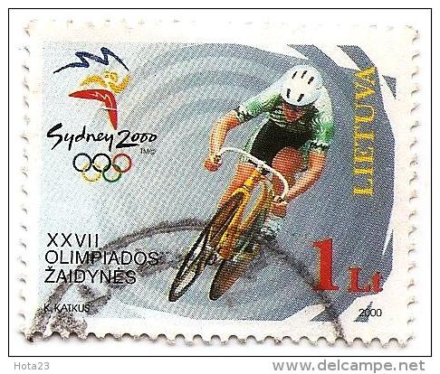 (!) LITHUANIA Sidney 2000 Olimpic Games  Cycling  Used STAMP  (LOT - LT - 034 ) - Estate 2000: Sydney