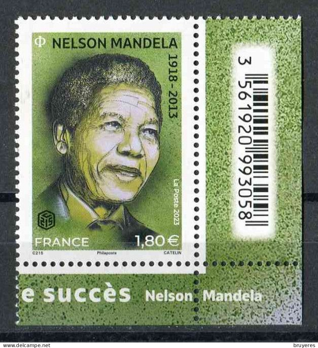 TIMBRE** De 2023 Gommé En Coin De Feuille Illustrée "1,80 € - NELSON MANDELA" Avec Code-barres - Unused Stamps