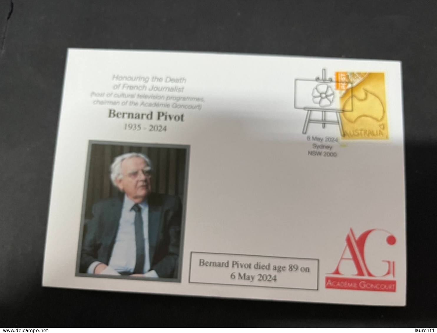 9-5-2024 (4 Z 32)  Death Of French Journalist Bernard Pivot (aged 89) Prix Goncourt Chairman - Sonstige & Ohne Zuordnung