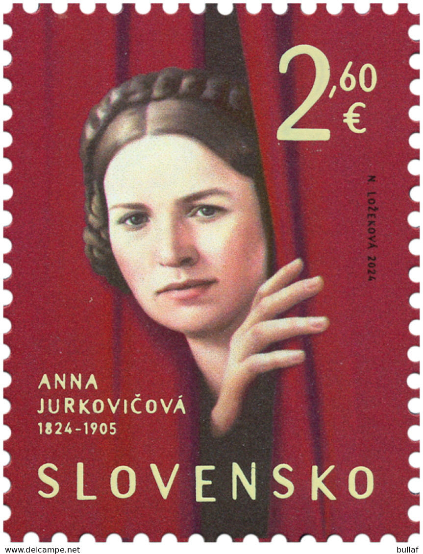 SLOVAKIA 2024 - Personalities: Anna Jurkovičová (1824 –1905) - Ungebraucht