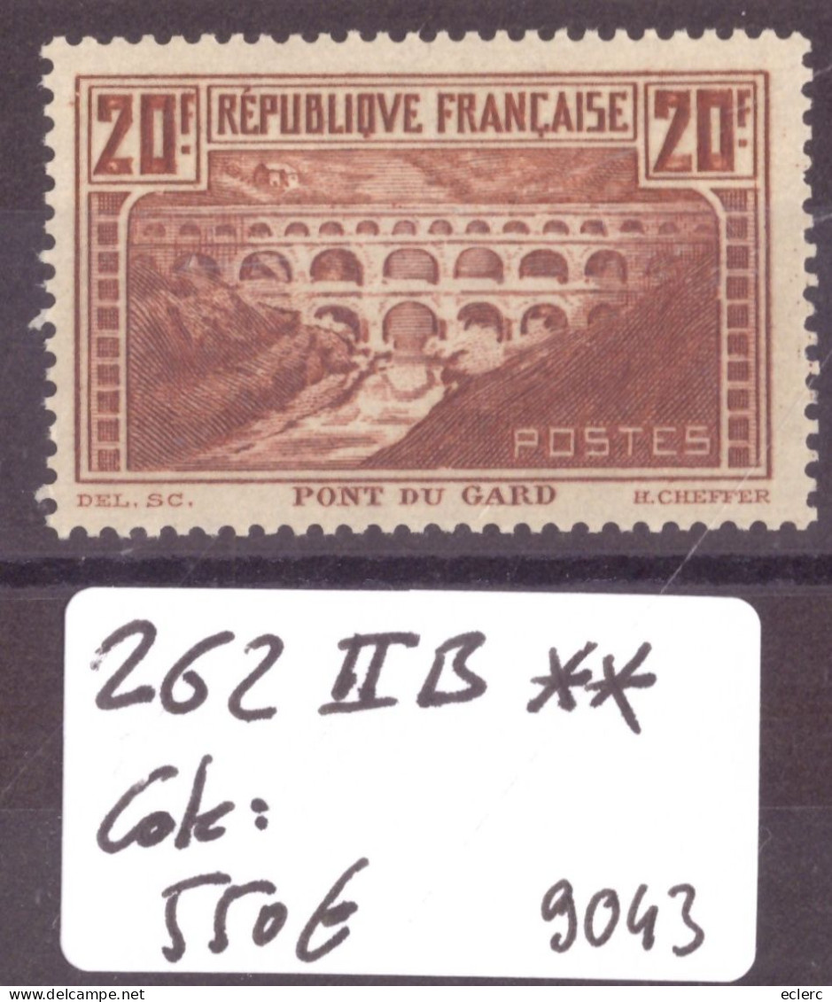 FRANCE - No Yvert 262 IIB ** ( SANS CHARNIERE, GOMME PARFAITE )    - COTE: 550.- - Unused Stamps