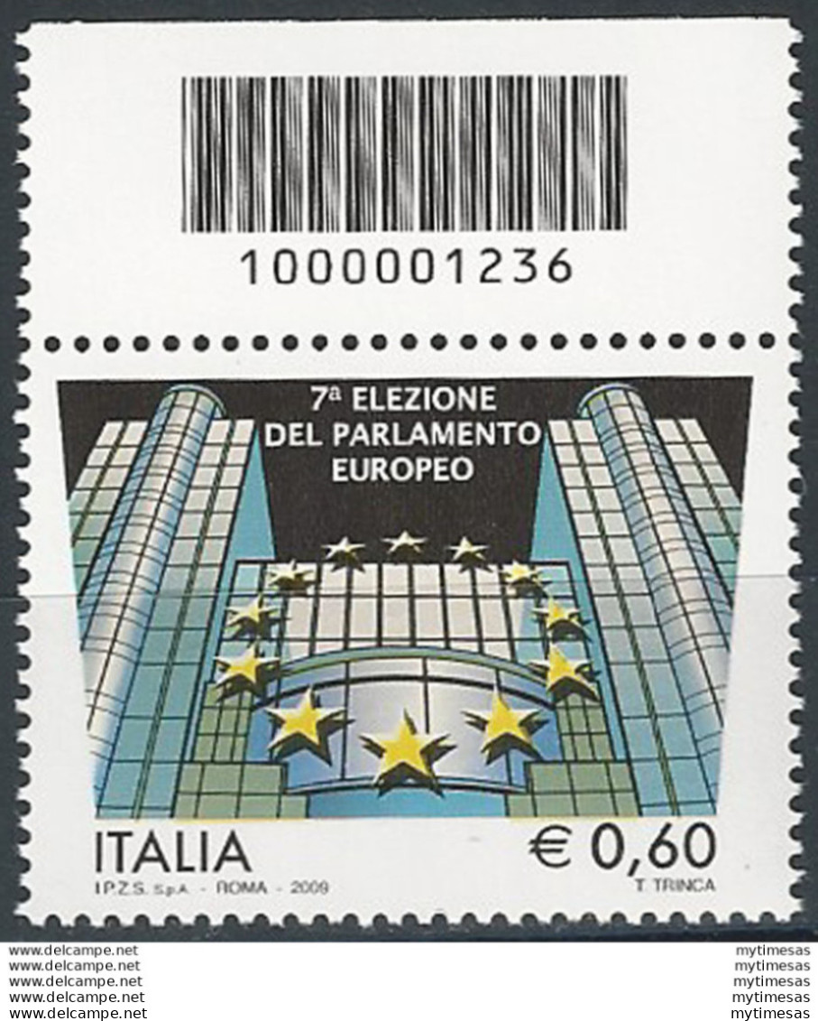 2009 Italia Elezioni Parlamento UE Codice A Barre MNH Unif. 3139cb - Andere & Zonder Classificatie