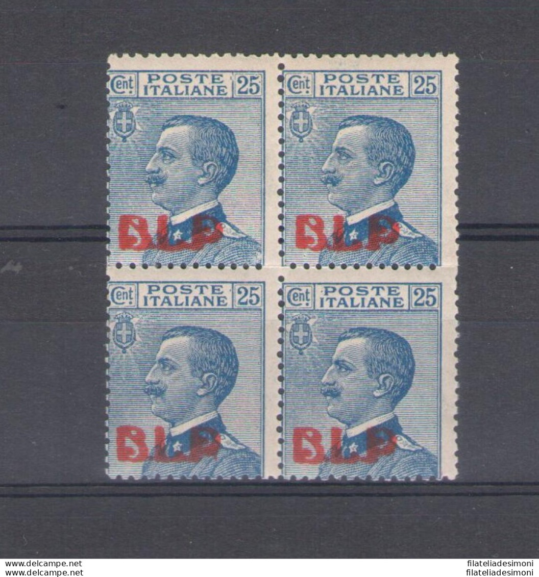 1921 Regno Di Italia , BLP N° 3 , 25 Cent Azzurro , Soprastampa Litografica I° Tipo , Centratura Mediocre , MNH** - Ce - Timbres Pour Envel. Publicitaires (BLP)