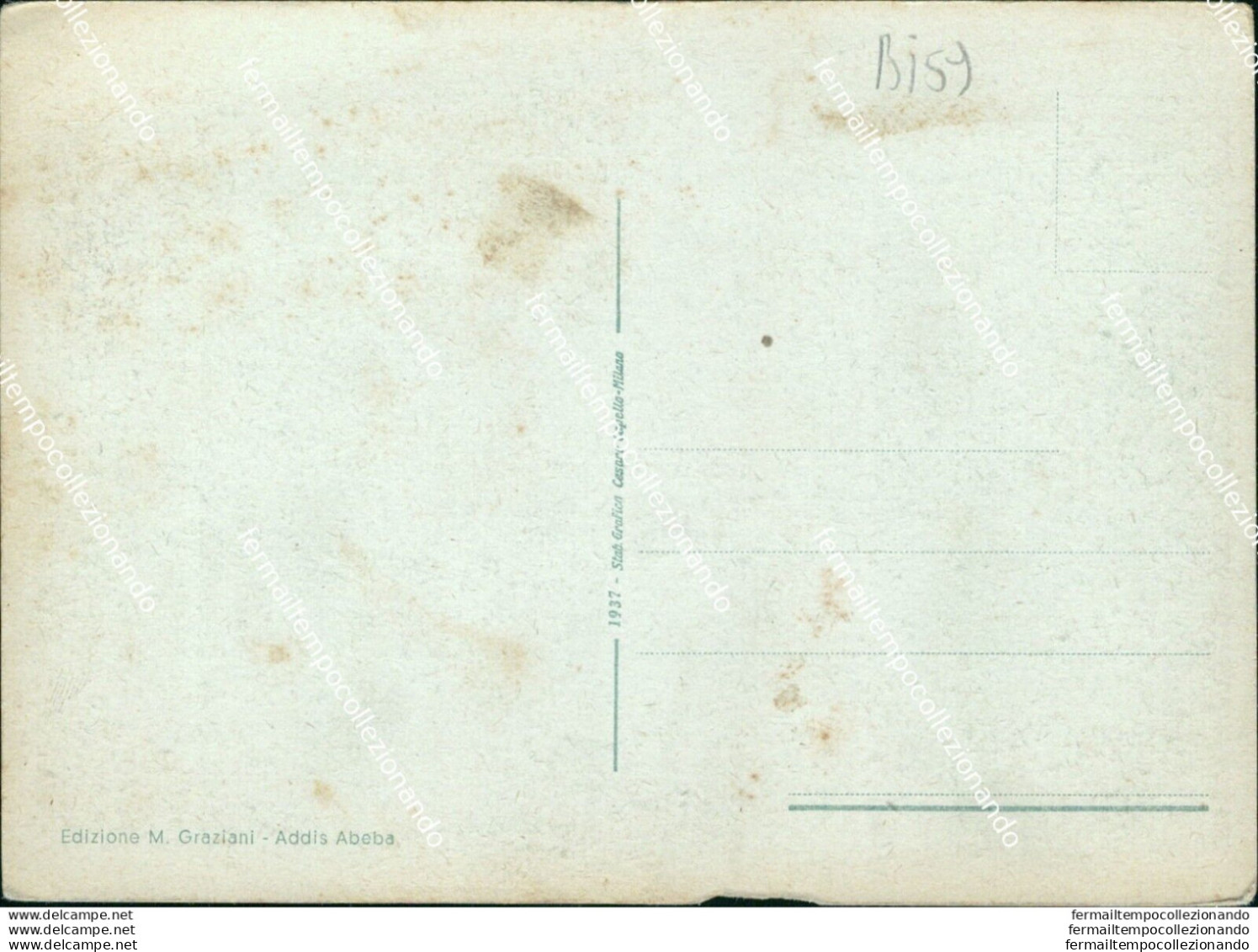 Bi59 Cartolina Addis Abeba Ospedale Civile Italiano  Ex Colonie Etiopia - Autres & Non Classés