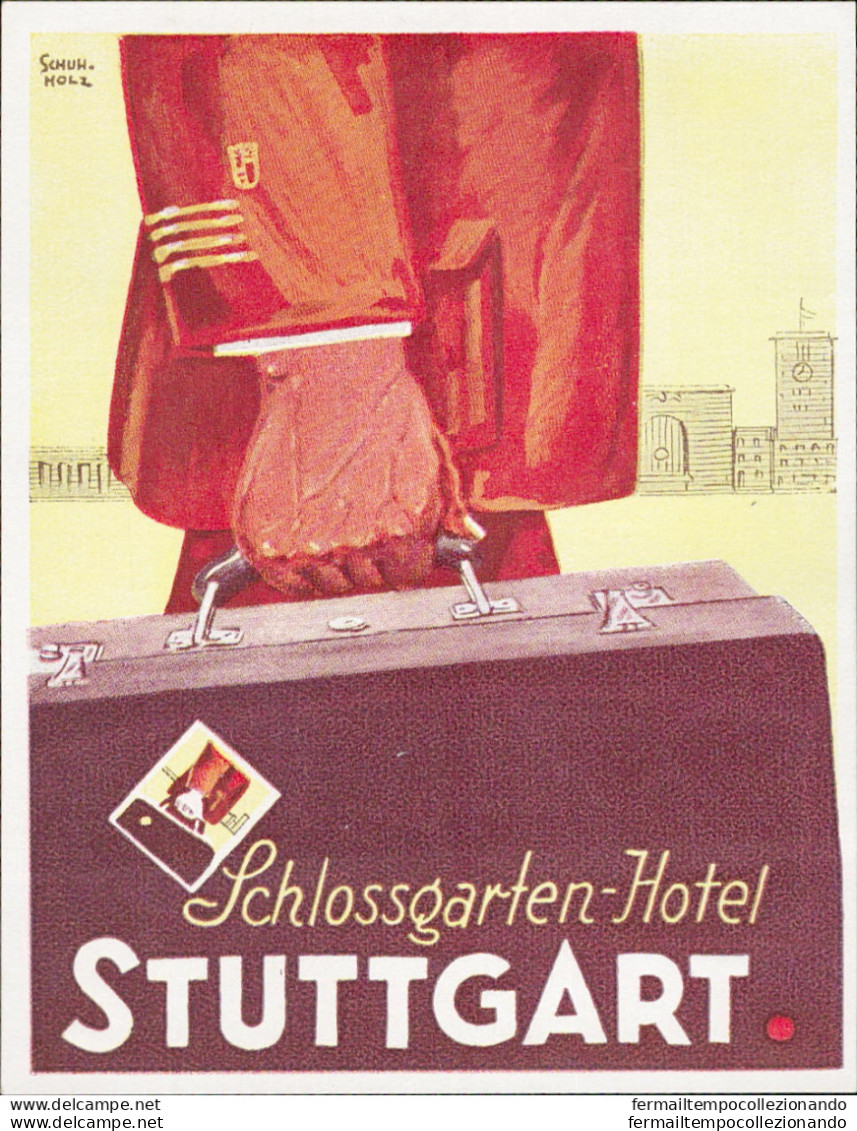 Bh110 Etichetta Da Bagaglio Hotel Schlossgaren Stuttgart  Germania  - Andere & Zonder Classificatie