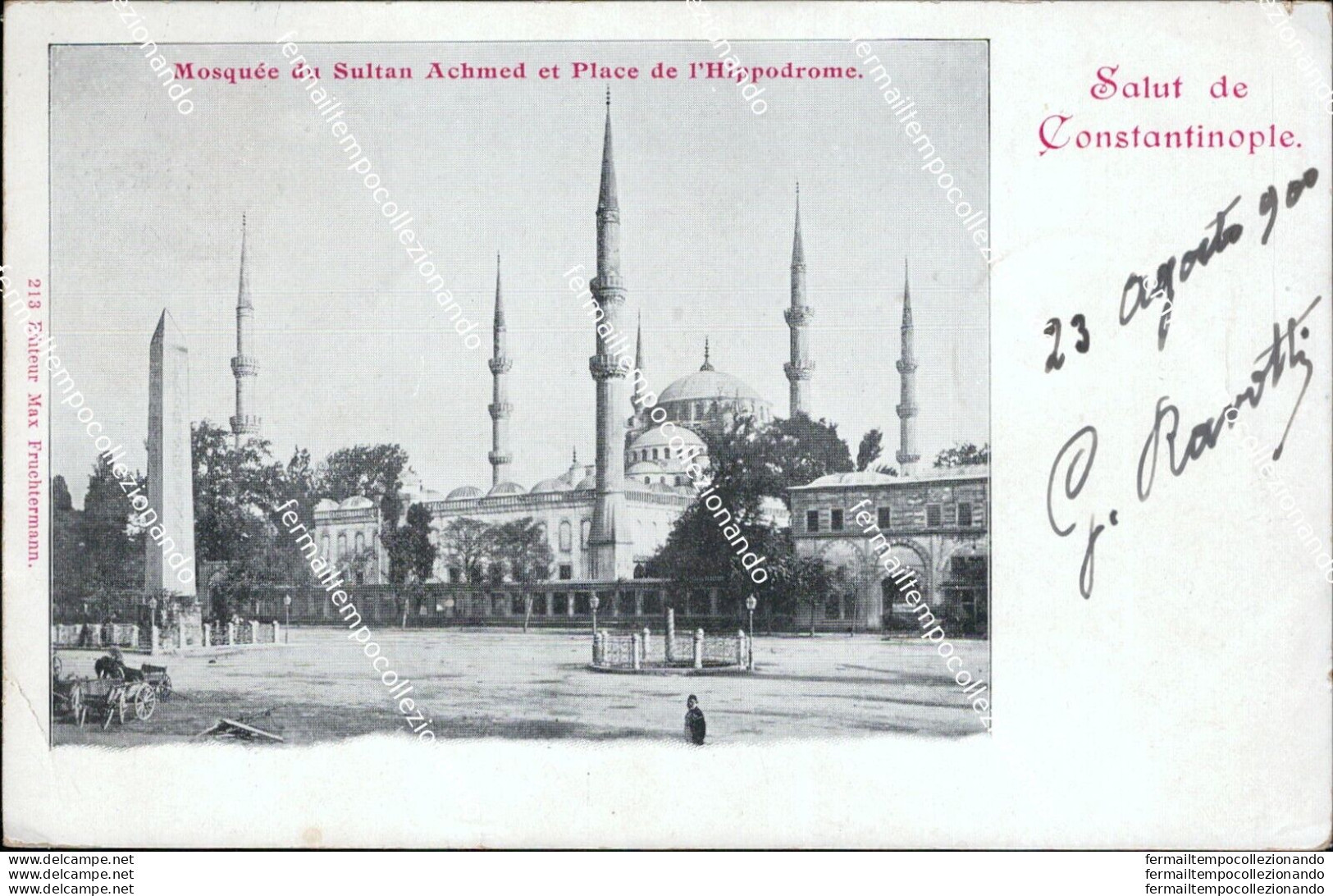 Au20 Cartolina Salut Da Constantinople Turchia - Otros & Sin Clasificación