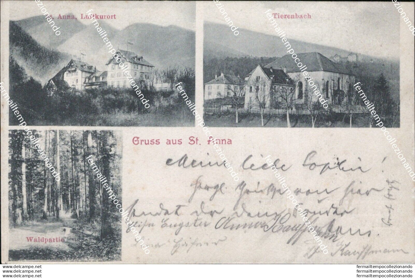 Au49 Cartolina Gruss Aus St.anna 1904 - Autres & Non Classés