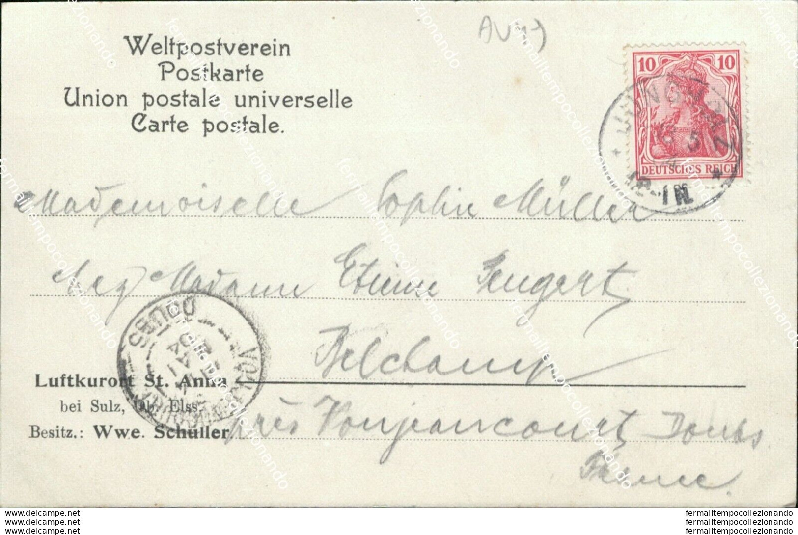 Au49 Cartolina Gruss Aus St.anna 1904 - Sonstige & Ohne Zuordnung