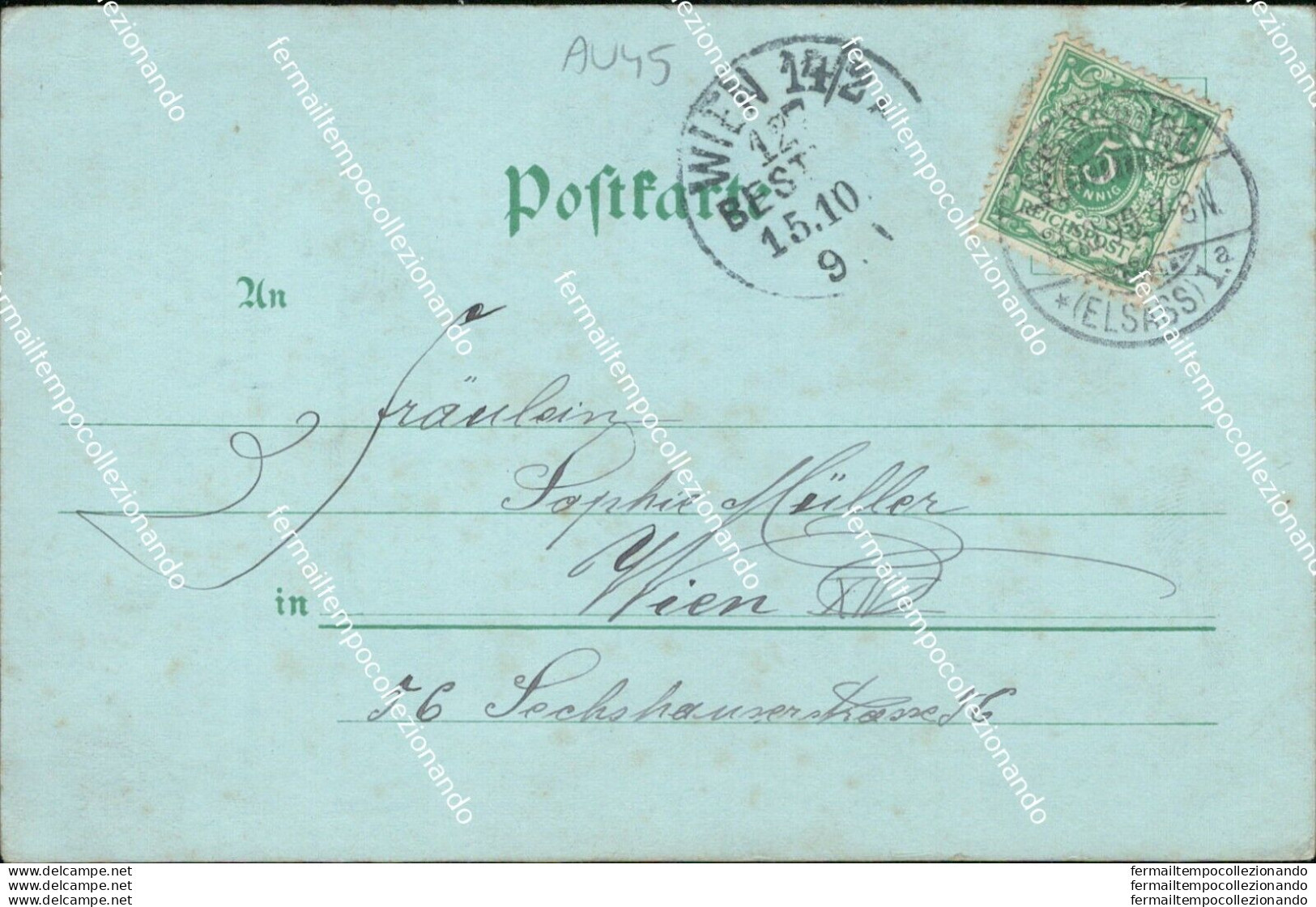 Au45 Cartolina Gruss Aus Strassburg 1906 - Other & Unclassified