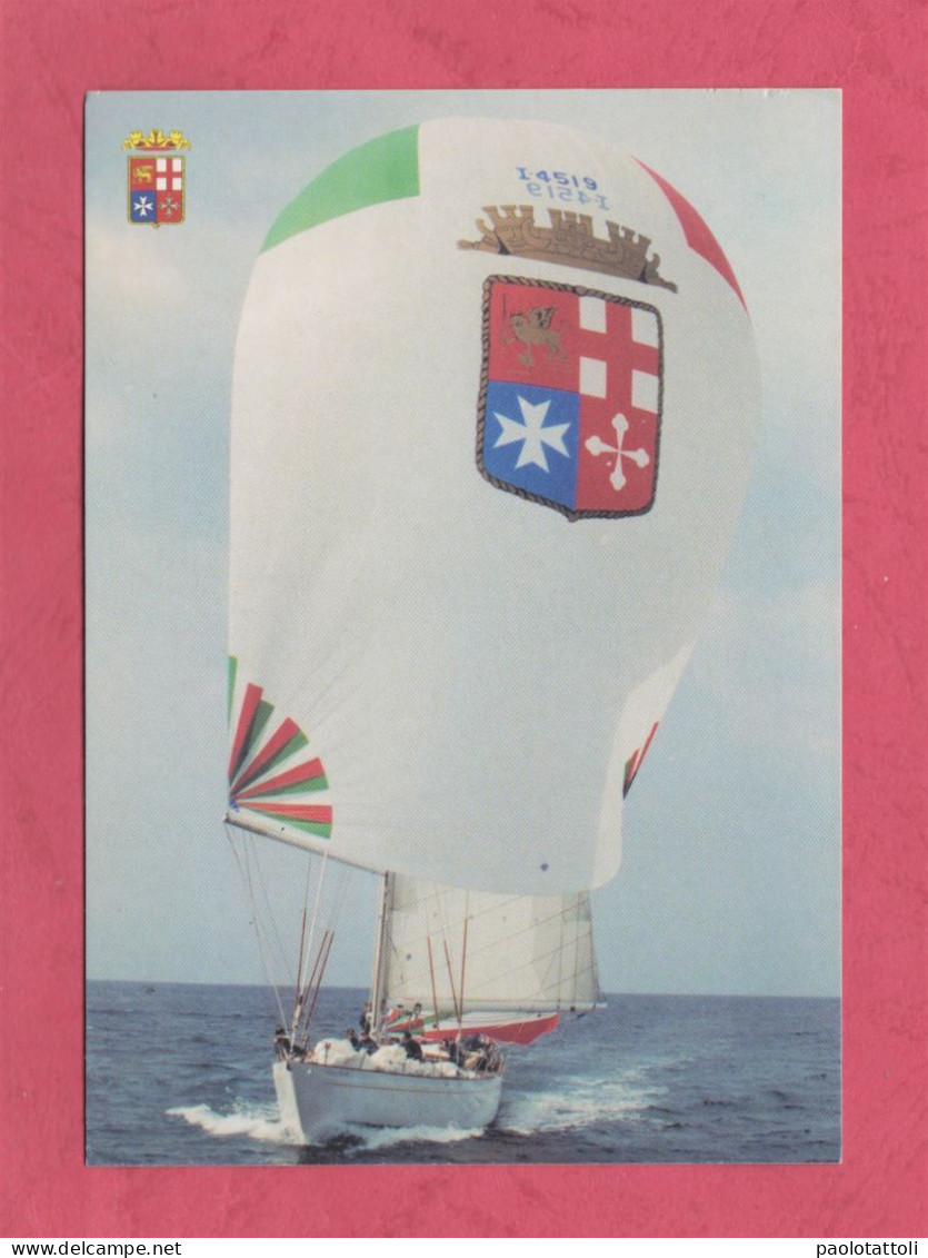 Italia. Marina Militare- Barca A Vela , Sailing Boat.- Standard Size,divided Ack, Ed. Stato Maggiore Della Marina, New. - Sailing Vessels
