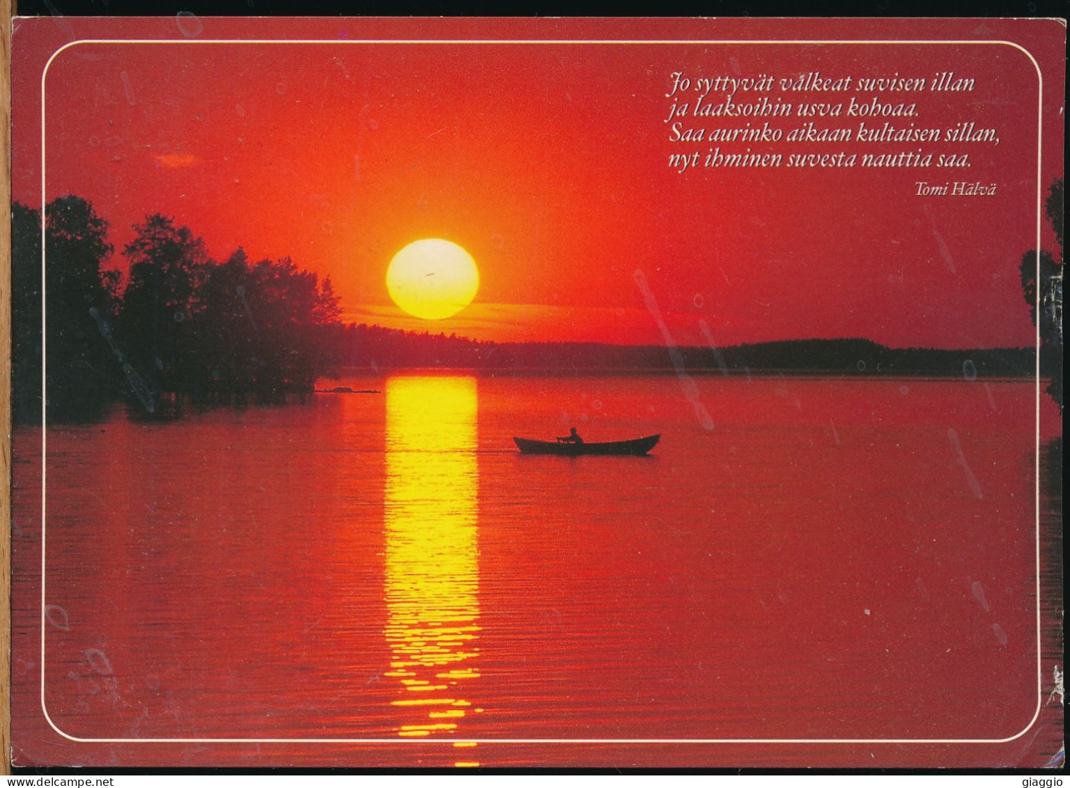 °°° 30842 - FINLAND - PANORAMA WITH VERSES BY TOMI HALVA - 1999 With Stamps °°° - Finlande