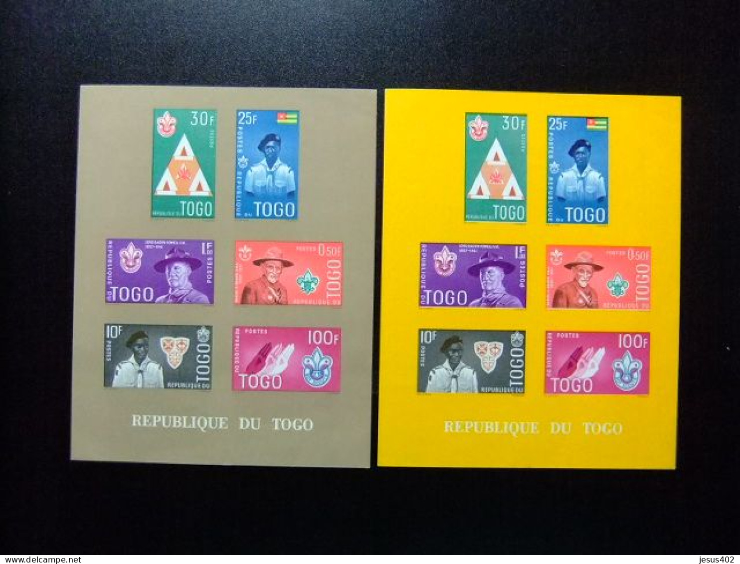 55 TOGO REPUBLIQUE TOGOLAISE 1961 / SCOUTISME MOVIMIENTO SCOUT / YVERT 5 + 5 ** MNH - Unused Stamps