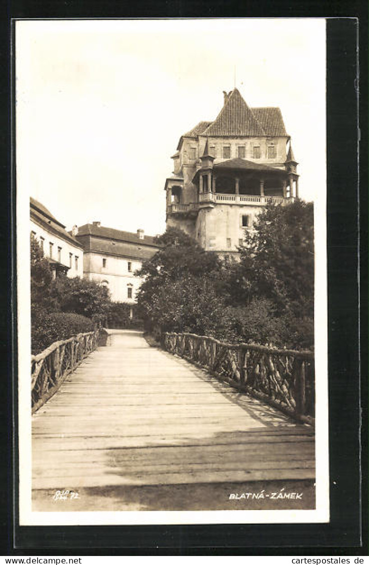 AK Blatna, Holzbrücke Am Schloss  - Czech Republic