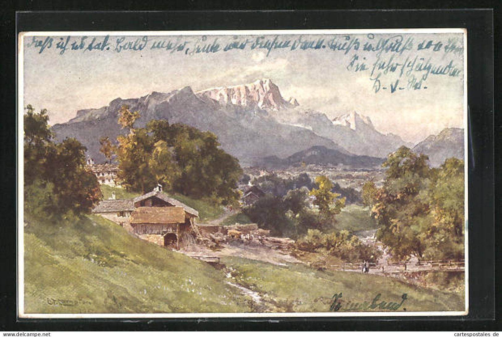 Künstler-AK Edward Theodore Compton: Schönau, Untersberg  - Compton, E.T.