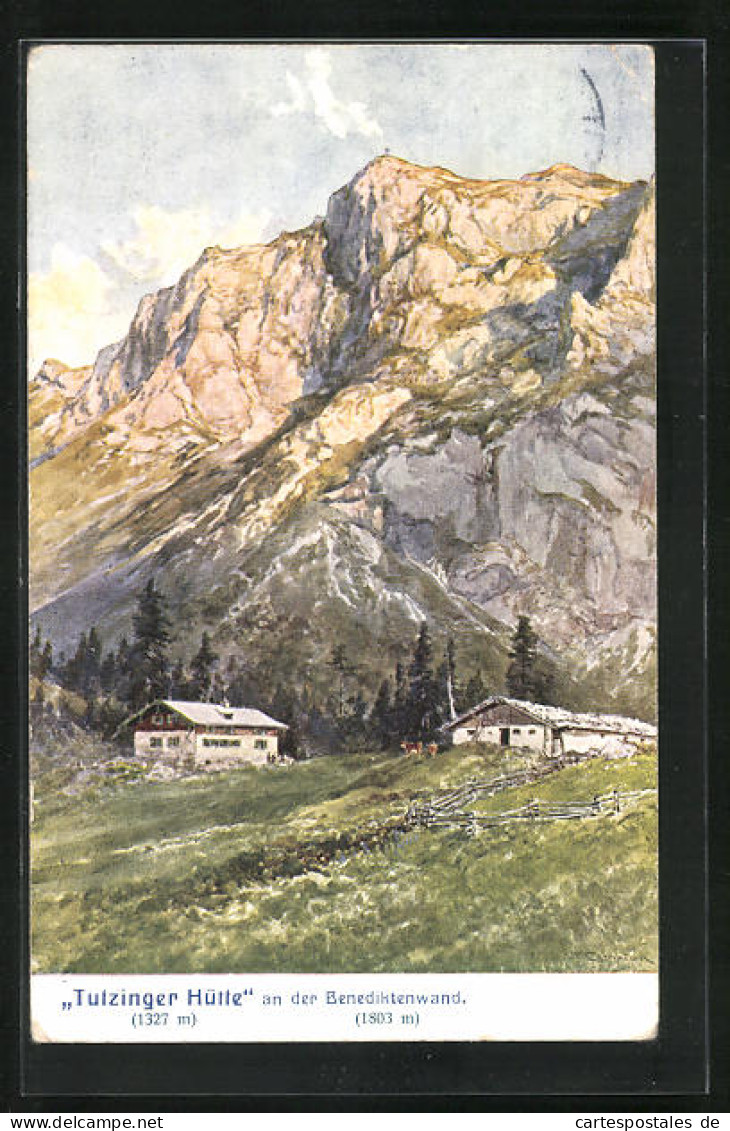 Künstler-AK Edward Theodore Compton: Tutzimger Hütte An Der Benediktenwand  - Compton, E.T.