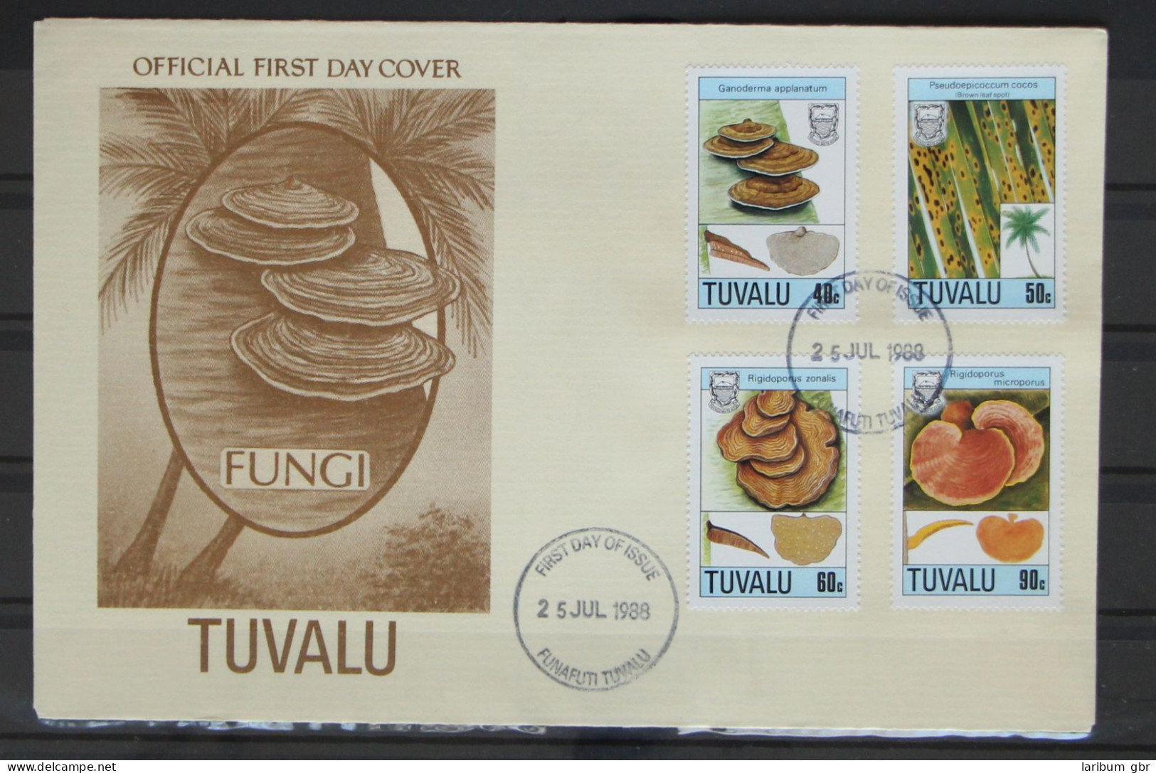 Tuvalu 518-521 Gestempelt Als FDC / Pilze #GG260 - Tuvalu (fr. Elliceinseln)