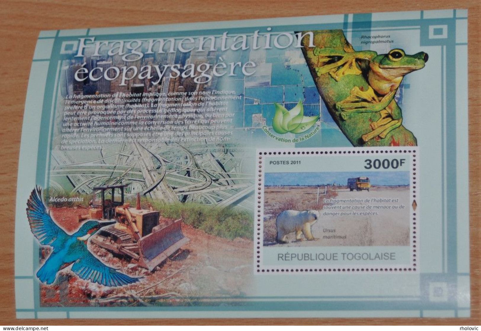 TOGO 2011, Endangered Animals, Fauna, Mi #B585, Souvenir Sheet, MNH**, CV: €10 - Sonstige & Ohne Zuordnung