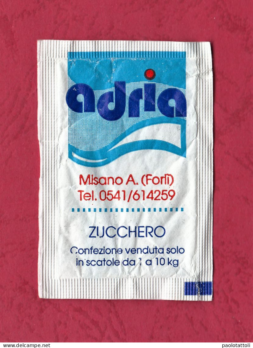 Empty Sugar Bag. Bustina Vuota Di Zucchero- Adria, Misano Adriatico-Forlì.Nave Trireme Greca. - Zucker