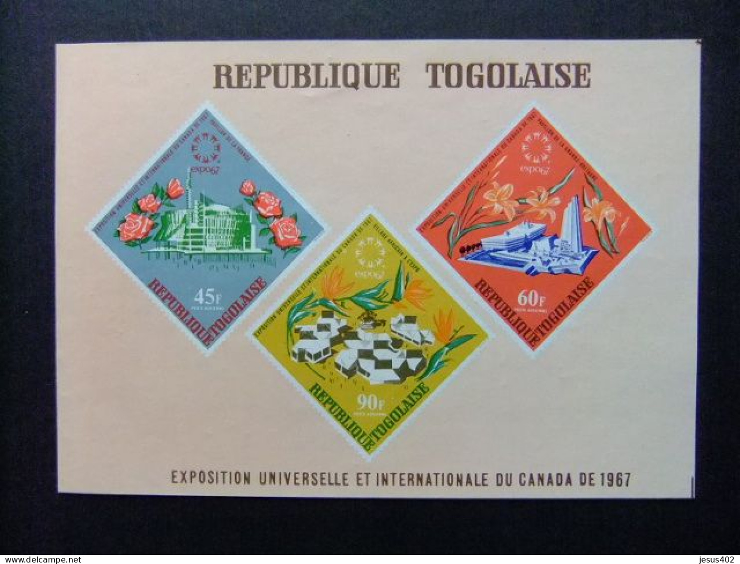 55 TOGO REPUBLIQUE TOGOLAISE 1967 / EXPO MONTREAL / YVERT BLOC 26 ** MNH - 1967 – Montreal (Kanada)