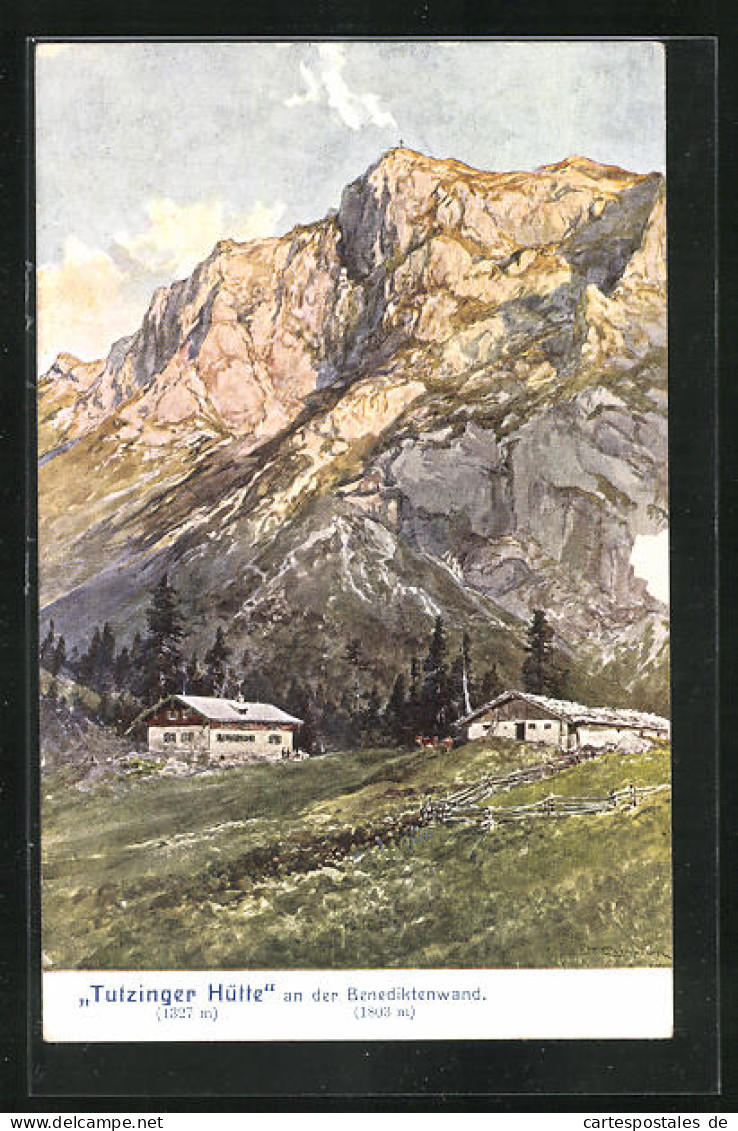 Künstler-AK Edward Theodore Compton: Tutzinger Hütte Gegen Benediktenwand Gesehen  - Compton, E.T.
