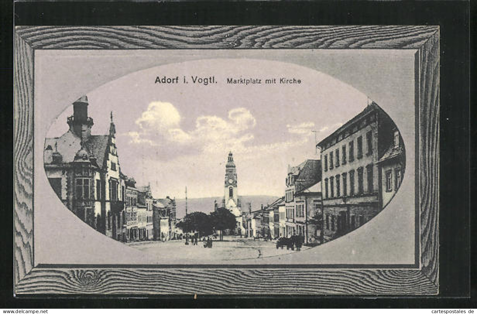 AK Adorf I. Vogtl., Marktplatz Mit Blick Zur Kirche  - Autres & Non Classés