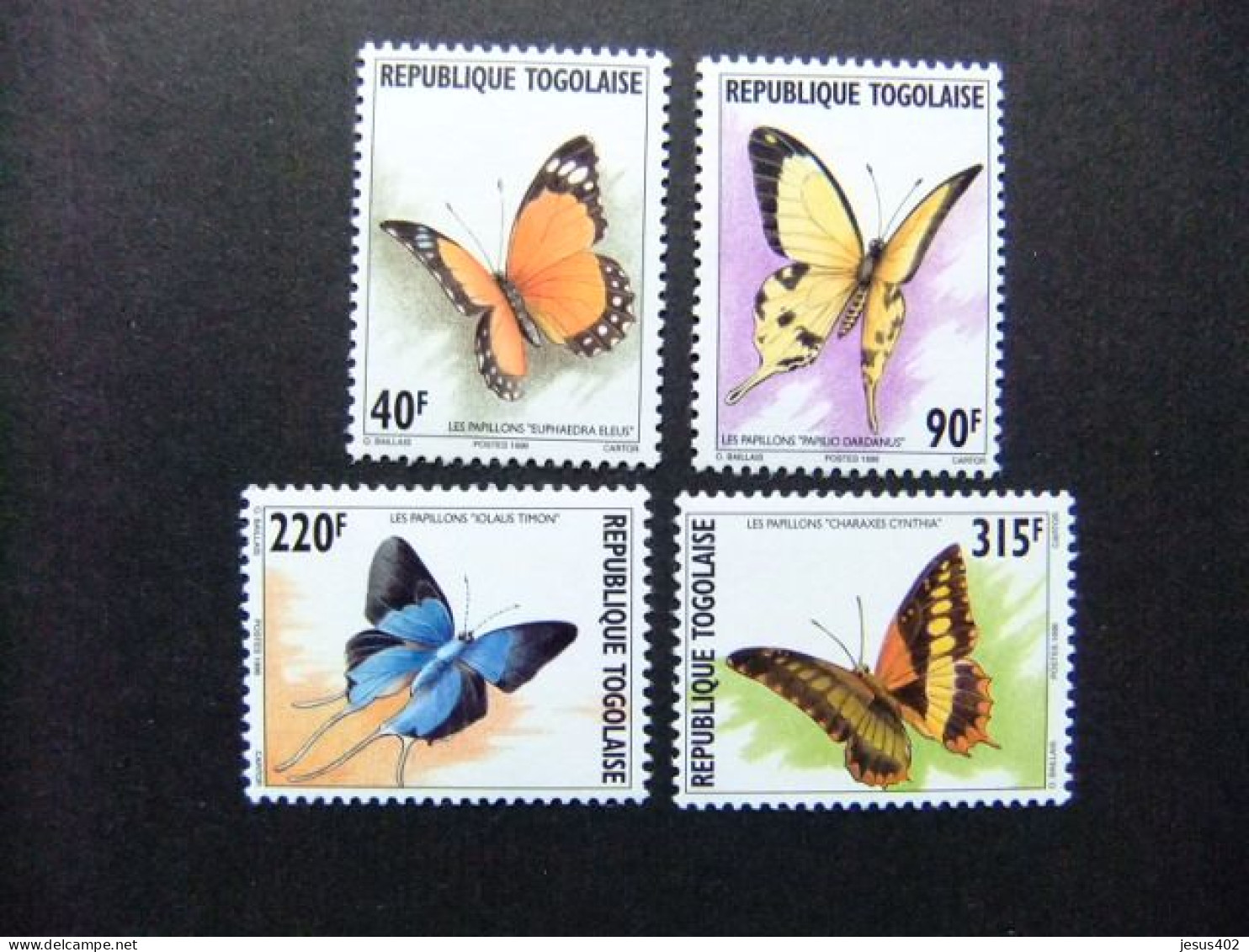 55 TOGO REPUBLIQUE TOGOLAISE 1996 /FAUNA MARIPOSAS / YVERT 1451 / 1454 ** MNH - Schmetterlinge