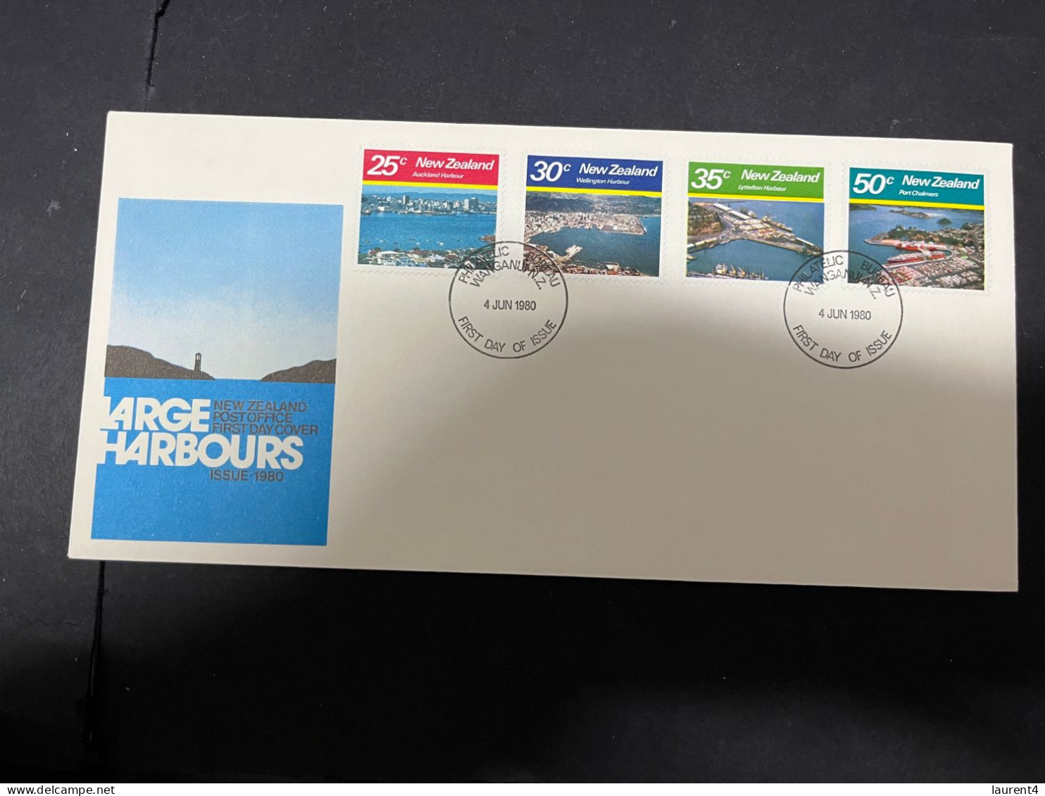 9-5-2024 (4 Z 34) New Zealand FDC - 1980 - Large Harbours - FDC
