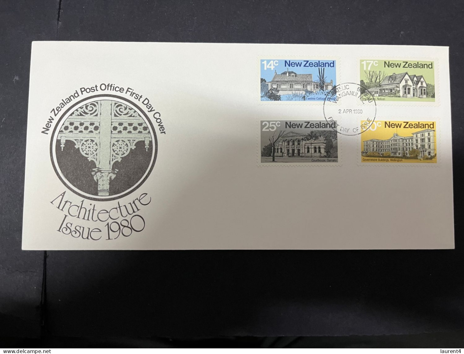 9-5-2024 (4 Z 34) New Zealand FDC - 1980 - Architecture - FDC