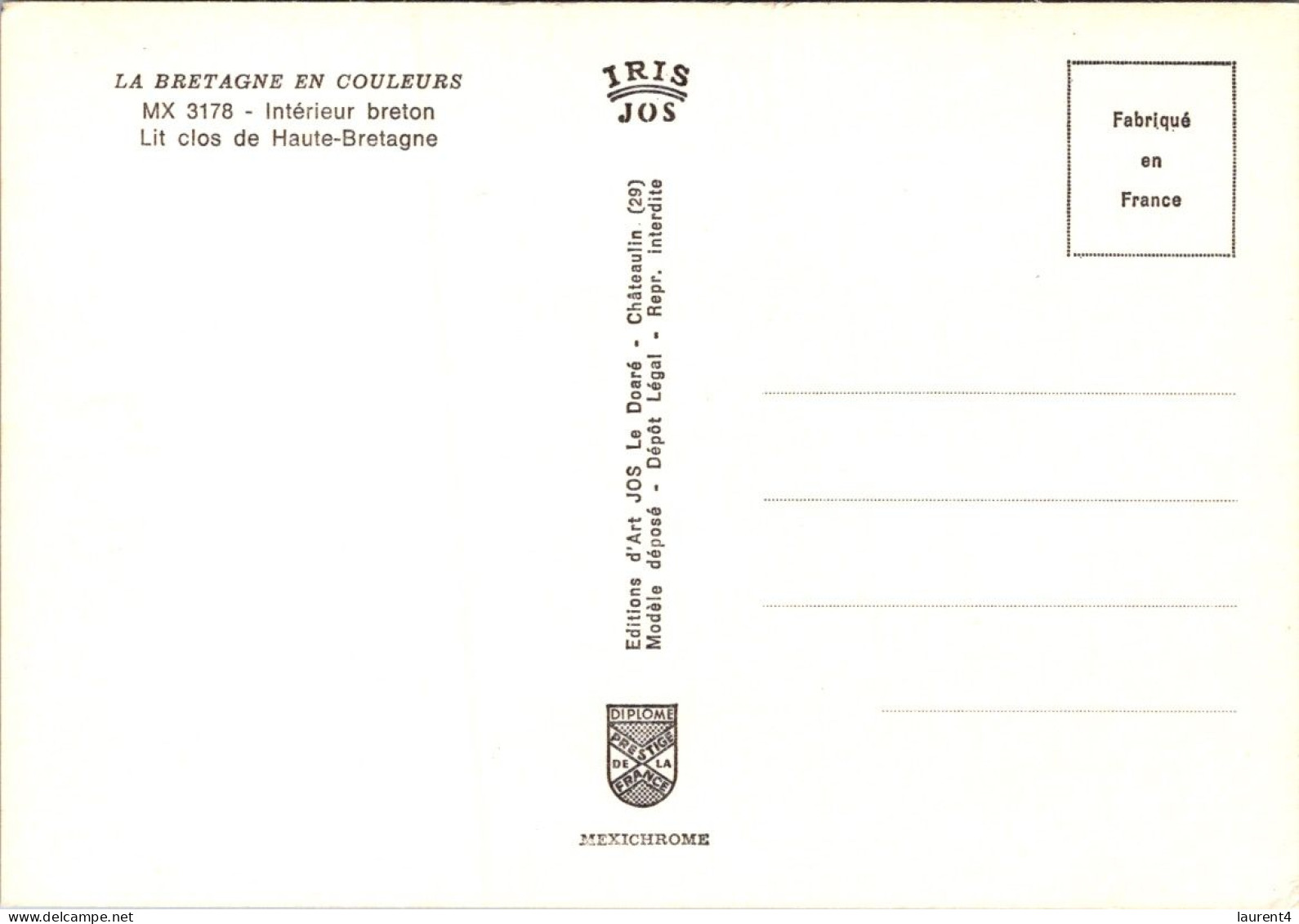 9-5-2024 (4 Z 35) France - Interieur Breton(lit Clos / Closed Bed) - Autres & Non Classés