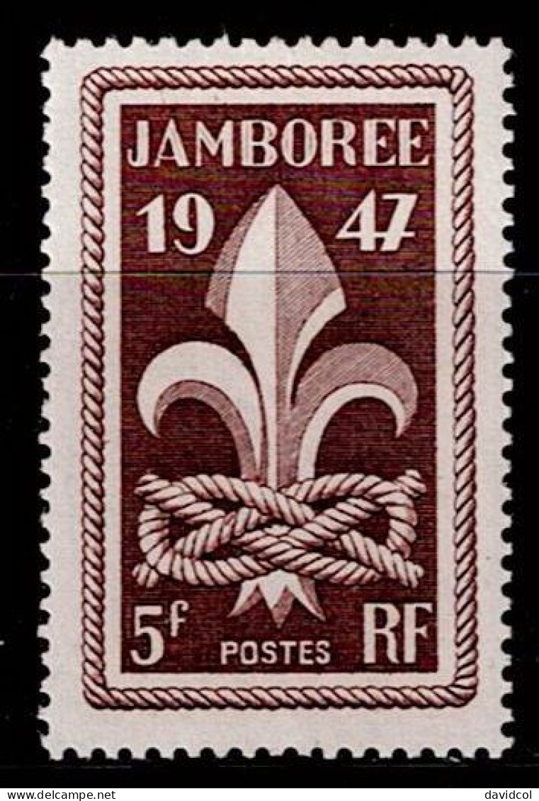 FRA-01- FRANCE - 1947 - MNH -SCOUTS- 6TH WORLD SCOUT JAMBOREE - Nuevos