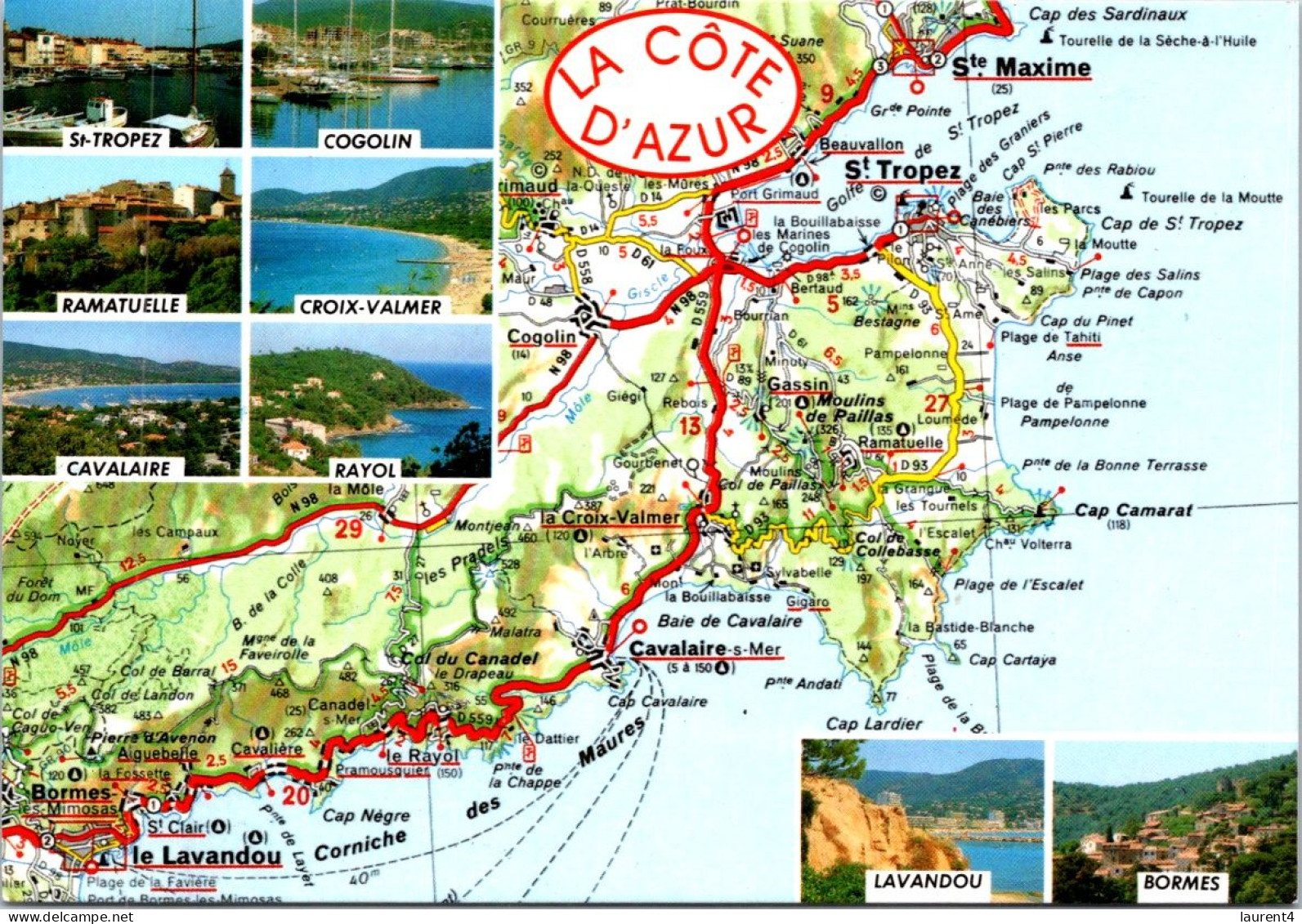 9-5-2024 (4 Z 35) France - Map Of Côte D'Azur - Landkaarten