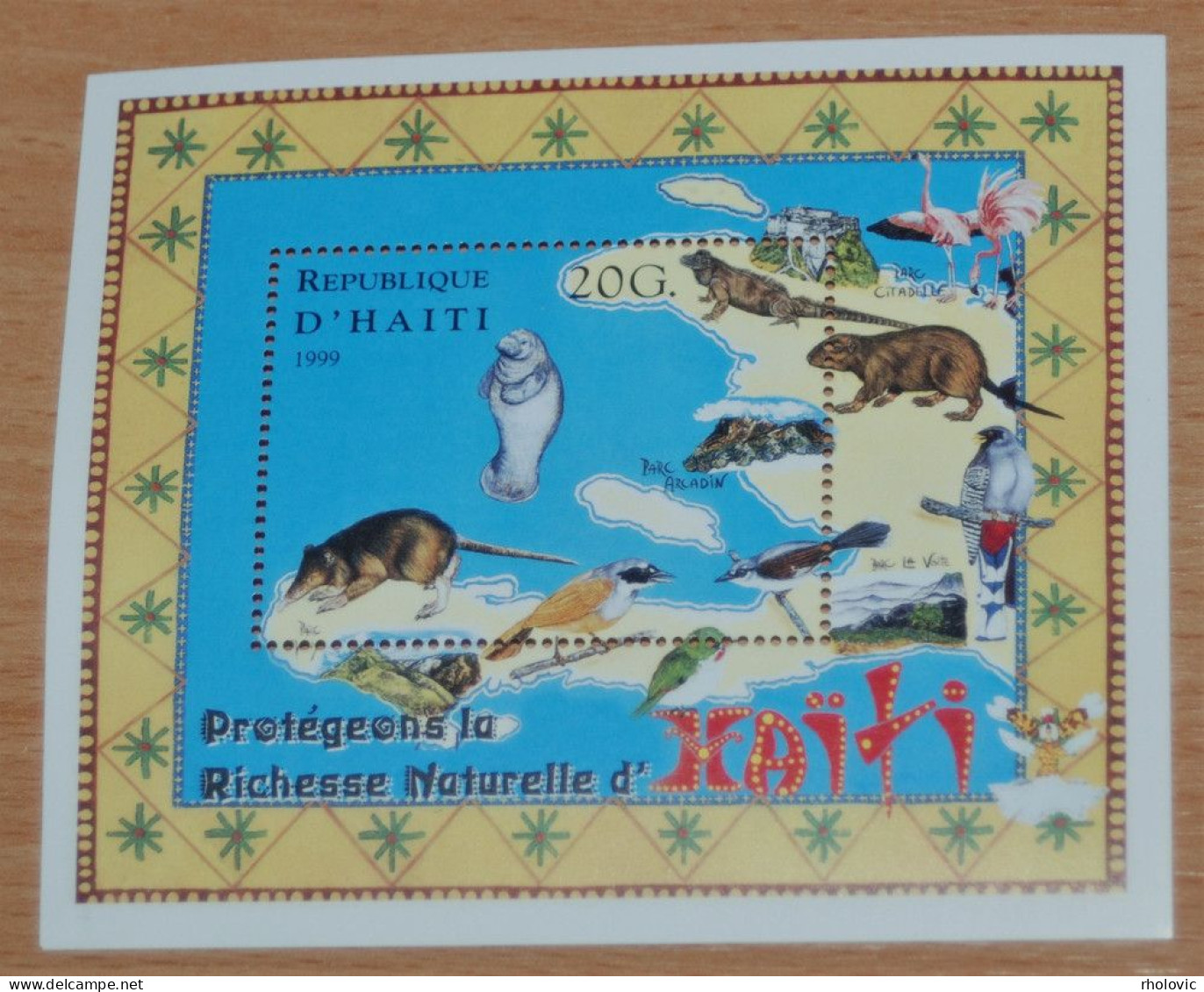 HAITI 1999, Nature Protection, Animals, Fauna, Mi #B70, Souvenir Sheet, MNH** - Andere & Zonder Classificatie