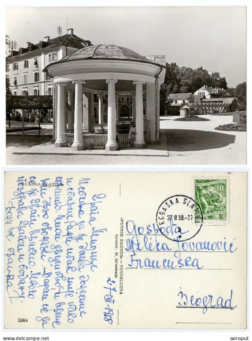 1958 Rogaška Slatina / Slovenia / Vrelec 'Tempel' - Fotograf Đ. Griesbach - Real Photo (RPPC) - Perfektna ! - Slovénie